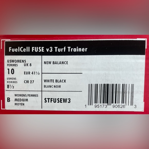 Sz 10 New Balance Women FuelCell FUSE v3 Turf Trainer Wht/Blk Softball Shoe NEW - Picture 9 of 9